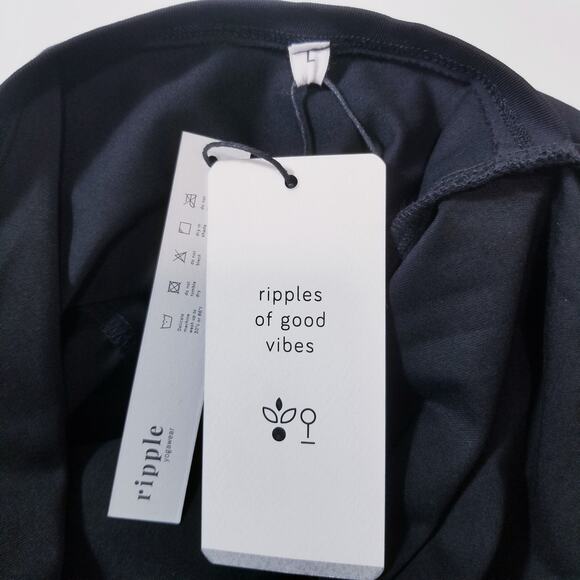 Ripple Yoga Wear Organic Black Jumpsuit Wide Leg Sleeveless - Picture 13 of 14